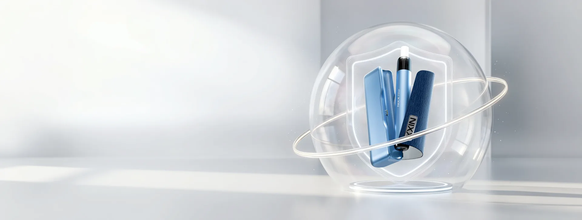 NIXX device protected inside a glass sphere